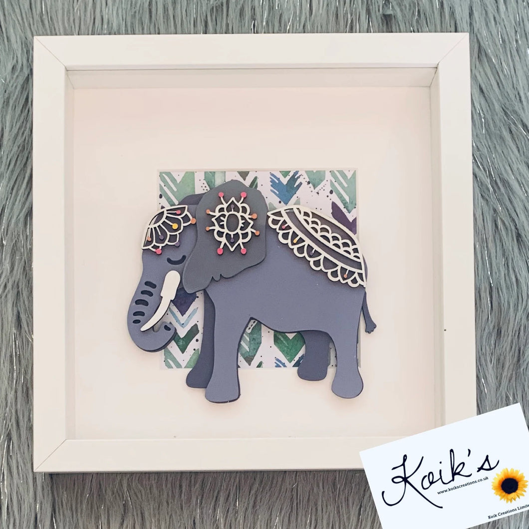 Handmade personalised Frame - Mandela Elephant