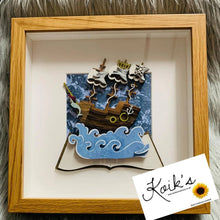 Load image into Gallery viewer, Handmade personalised Frame - Pirate Ship
