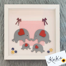 Load image into Gallery viewer, Handmade personalised Frame - Elephant Family
