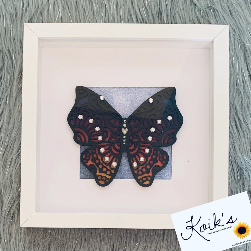 Handmade personalised Frame - Mandela Butterfly