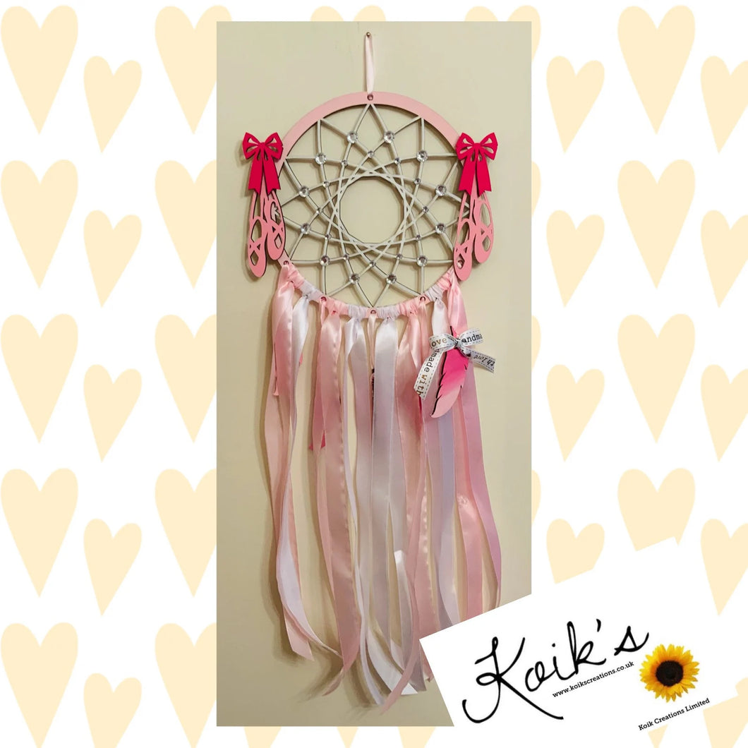 Hand Painted Wooden Dreamcatcher - Ballet