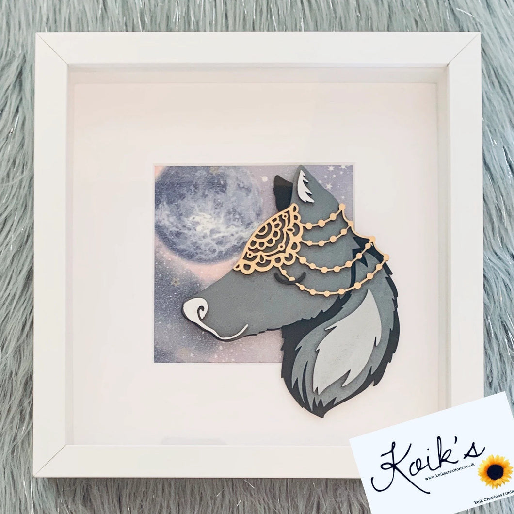 Handmade personalised Frame - Mandela Wolf