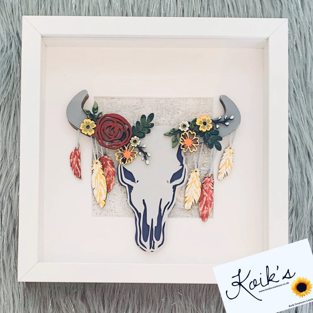 Handmade personalised Frame - Skull