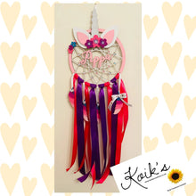 Load image into Gallery viewer, Hand Painted Wooden Dreamcatcher - Unicorn Crown 3
