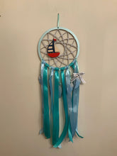 Load image into Gallery viewer, Hand Painted Wooden Dreamcatcher - Boat
