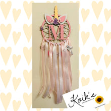 Load image into Gallery viewer, Hand Painted Wooden Dreamcatcher - Unicorn 4
