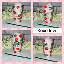 Load image into Gallery viewer, Xoxo love Valentines Starbucks cold cup
