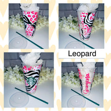 Load image into Gallery viewer, Leopard print Starbucks cold cup
