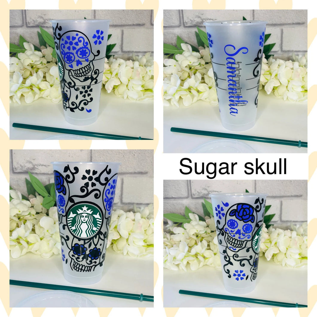 Sugar skull Starbucks cold cup