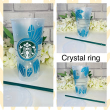 Load image into Gallery viewer, Crystal ring Starbucks cold cup
