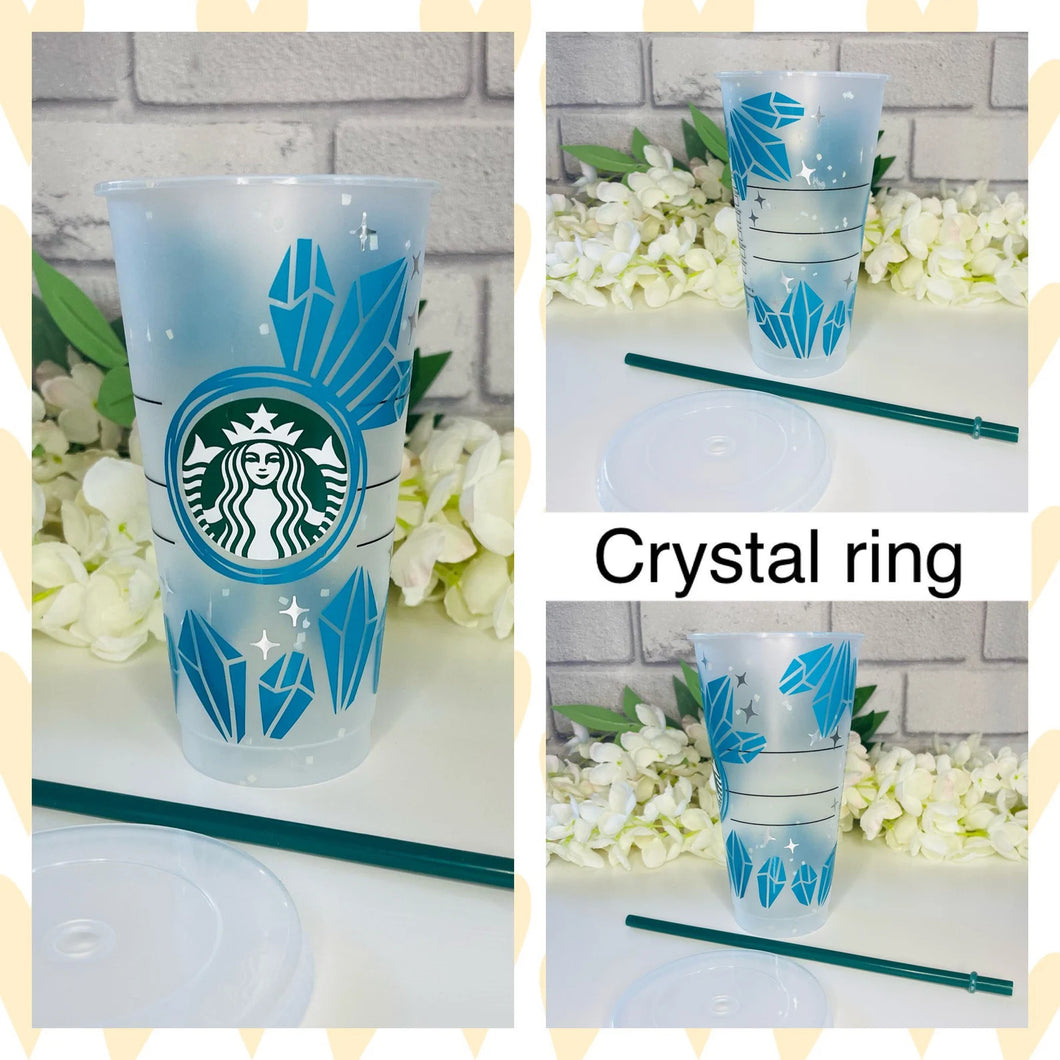 Crystal ring Starbucks cold cup