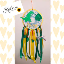 Load image into Gallery viewer, Hand Painted Wooden Dreamcatcher - Dinosaur
