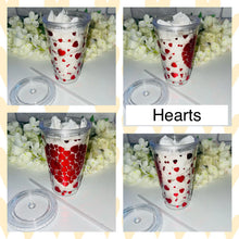 Load image into Gallery viewer, Hearts cold cup with twist lid
