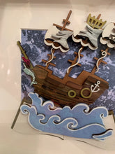 Load image into Gallery viewer, Handmade personalised Frame - Pirate Ship
