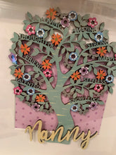 Load image into Gallery viewer, Handmade personalised Frame - Nanny tree
