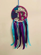 Load image into Gallery viewer, Hand Painted Wooden Dreamcatcher - Peacock
