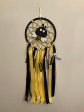 Load image into Gallery viewer, Hand Painted Wooden Dreamcatcher - Bee
