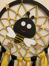 Load image into Gallery viewer, Hand Painted Wooden Dreamcatcher - Bee
