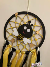 Load image into Gallery viewer, Hand Painted Wooden Dreamcatcher - Bee
