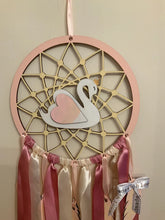 Load image into Gallery viewer, Hand Painted Wooden Dreamcatcher - Swan
