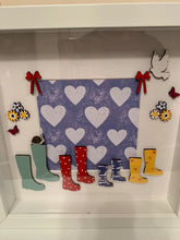 Load image into Gallery viewer, Handmade personalised Frame - Wellie boots Family
