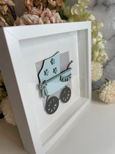 Load image into Gallery viewer, Handmade personalised Frame - Green Baby Pram
