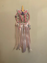 Load image into Gallery viewer, Hand Painted Wooden Dreamcatcher - Unicorn 4
