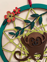 Load image into Gallery viewer, Hand Painted Wooden Dreamcatcher - Monkey
