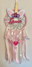 Load image into Gallery viewer, Hand Painted Wooden Dreamcatcher - Unicorn 5
