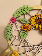 Load image into Gallery viewer, Hand Painted Wooden Dreamcatcher - Sunflower
