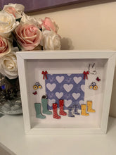 Load image into Gallery viewer, Handmade personalised Frame - Wellie boots Family
