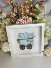 Load image into Gallery viewer, Handmade personalised Frame - Green Baby Pram
