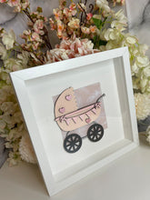 Load image into Gallery viewer, Handmade personalised Frame - Pink Baby Pram
