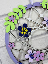 Load image into Gallery viewer, Hand Painted Wooden Dreamcatcher - Flower 4
