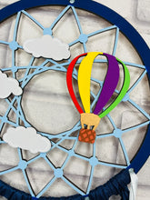 Load image into Gallery viewer, Hand Painted Wooden Dreamcatcher - Hot Air Ballon 2
