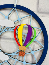 Load image into Gallery viewer, Hand Painted Wooden Dreamcatcher - Hot Air Ballon 2
