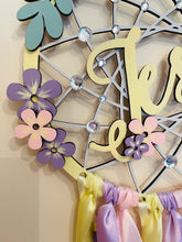 Load image into Gallery viewer, Hand Painted Wooden Dreamcatcher - Flowers 2
