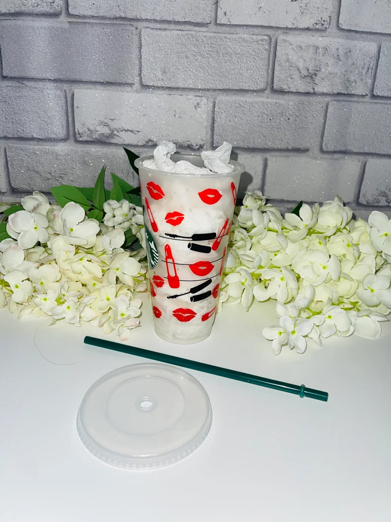 Lipstick Valentines Starbucks cold cup