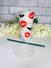 Load image into Gallery viewer, Lips n lashes Valentines Starbucks cold cup
