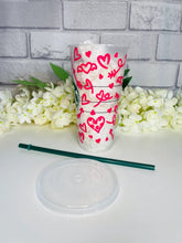 Load image into Gallery viewer, Sketchy hearts Valentines Starbucks cold cup
