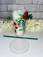 Load image into Gallery viewer, Flower petals Valentines Starbucks cold cup
