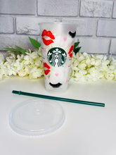 Load image into Gallery viewer, Lips n lashes Valentines Starbucks cold cup
