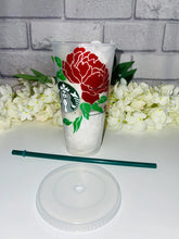 Load image into Gallery viewer, Flower petals Valentines Starbucks cold cup
