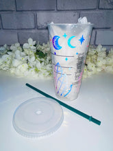 Load image into Gallery viewer, Moon and crystal Starbucks cold cup
