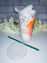 Load image into Gallery viewer, Sunflower and butterflies Starbucks cold cup
