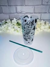 Load image into Gallery viewer, Butterfly flower Starbucks cold cup
