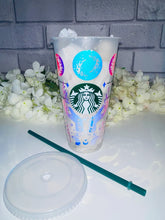 Load image into Gallery viewer, Moon and crystal Starbucks cold cup
