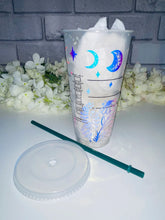 Load image into Gallery viewer, Moon and crystal Starbucks cold cup
