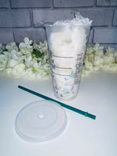 Load image into Gallery viewer, Sunflower and butterflies Starbucks cold cup
