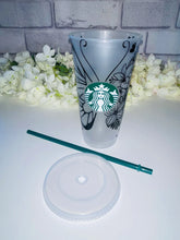 Load image into Gallery viewer, Butterfly flower Starbucks cold cup
